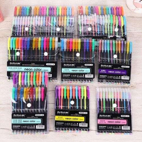 The most dazzling 12,24,36,48 color flashing fluorescent watercolor metal childrens greeting card graffiti pen 04102