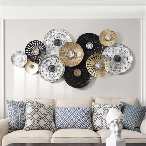 Northern Europe Style Wall Hanging Ornaments Iron Art Wall Decoration Three-dimensional Wall Decoration A Living Room Background