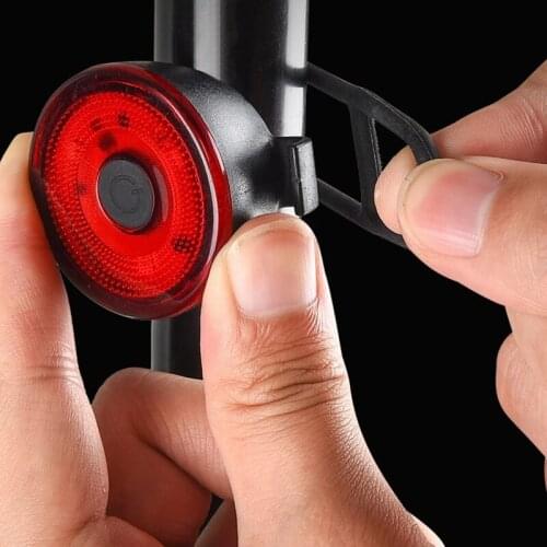 Smart Bicycle Rear Light Auto Start/Stop Brake Sensing IPx6 Waterproof LED Flashlight Bike Accessories