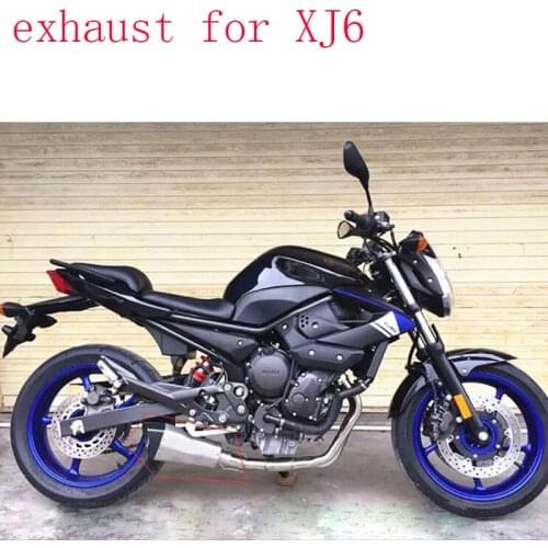 Universal hexagonal motorcycle exhaust pipe with DB killer escape moto for Z800 Z900 MT07 MT09 CBR500R CBR300R RC390 XJ6 R6