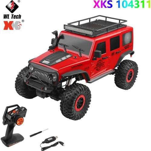 WLTOYS XKS 104311 1:10 RC Car Electric Four-wheel Drive Double Bridge High-speed Climbing Car With LED Light