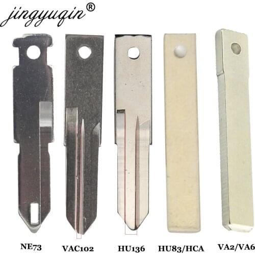 Jingyuqin VAC102 HU136 VA2/VA6 HU83 NE73 Uncut key Blade For Renault Nissan Peugeot Citroen Remote Fob Key Blank