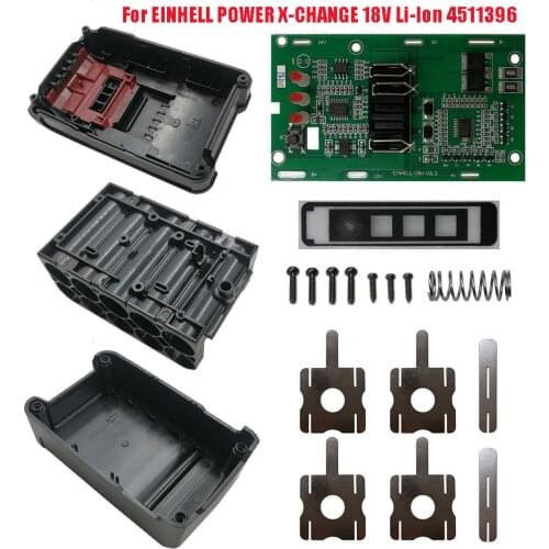 Li-ion Battery Plastic Case Charging Protection Circuit Board PCB Box Shell For EINHELL POWER X-CHANGE 18V 20V Lithium 4511396