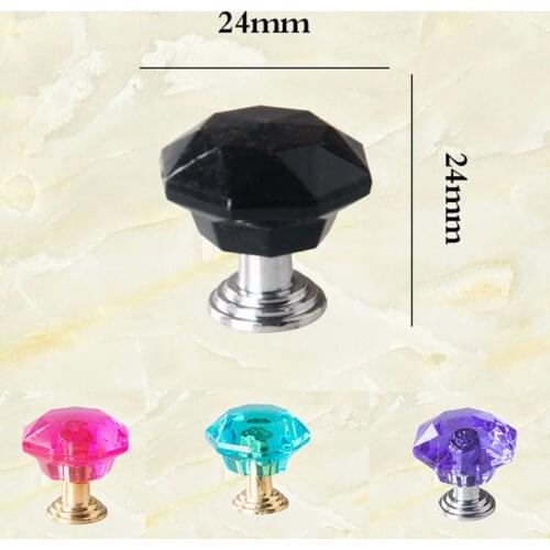 10Pcs Crystal Clear Acrylic Cabinet Pulls Kitchen Cupboard Drawer Door Knobs Diamond Shape Wardrobe Closet Furniture Handle