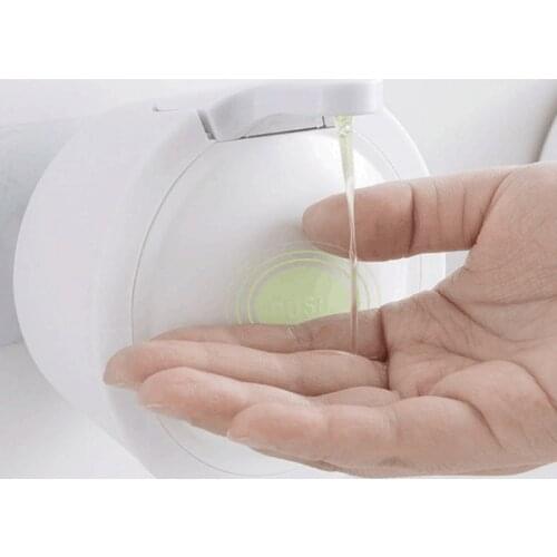 350ml Soap Dispenser Wall Mounted Free Punching Plastic Sanitizer Shampoo Dispenser For Bathroom Kitchen Hotel WJ817