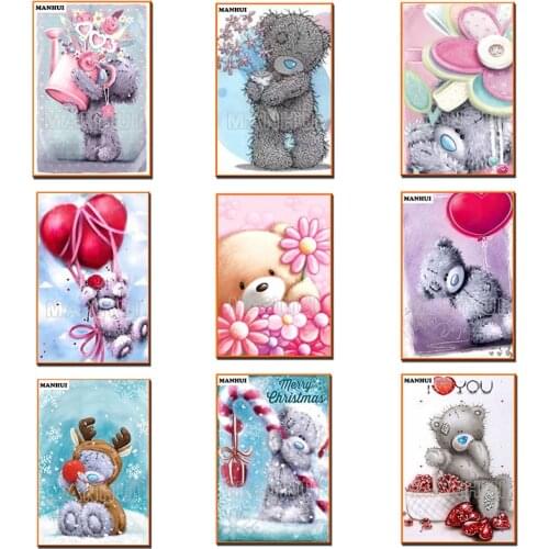 NEW Diamond Embroidery Cartoon bear DIY Diamond Painting Cross Stitch Picture Rhinestones Full Square Diamond Mosaic MH310
