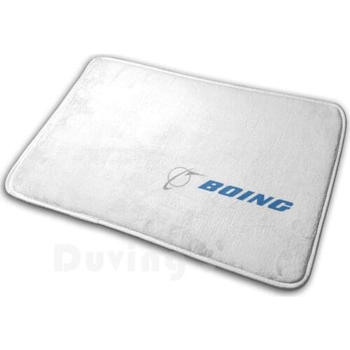 Boing! Mat Rug Carpet Anti-Slip Floor Mats Bedroom Boing Boeing Logo Alirliner Aircraft Jet Aviation Travel Air Blue Grey