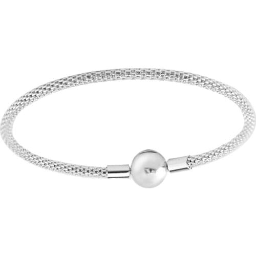 CKK Bracelet Sterling Silver Mesh Bracelets For Women Men Pulseira Feminina Masculina Pulseras Mujer moda 2019 Silver 925