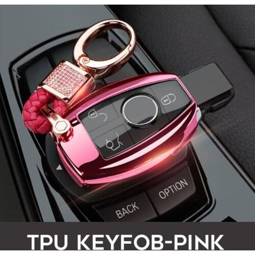 For Mercedes benz CLS CLA GLK GLA SLK AMG A B C R G E S class keyfob 2/3 Buttons Car key shell case wallet Remote Smart key Pad