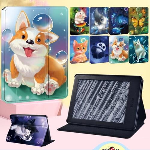 Tablet Case for Amazon Kindle EReader Paperwhite 1 2 3 4/Kindle (10th Gen/ 8th Gen) Shockproof Animal Series Leather Cover Case