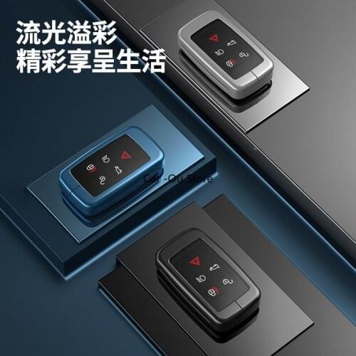 For Jaguar E-PACE F-PACE XE XF XJ XK Aluminum Alloy Key Sleeve Case Bag Ring Accessories