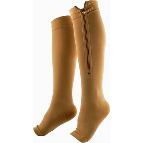 Compression Socks For Adults Nylon Medical Nursing Stockings Women Men Slim Leg Prevent Varicose Veins Socks Breathable S-5XL