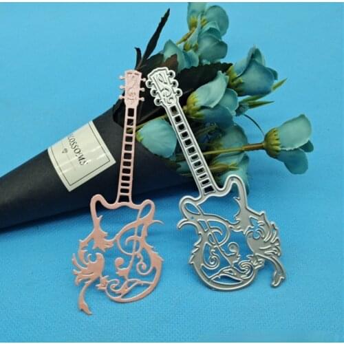Violin Guitar Metal Cutting Dies Stamp Dies Scrapbooking Mold Cut DIY Handmade Tools Craft Decoration Metal Cutting Die New 2021