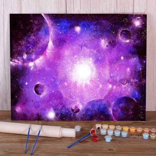 Natural Scenery Celestial Painting By Numbers Package Acrylic Paints 40*50 Picture By Numbers Photo Home Decoration Wholesale