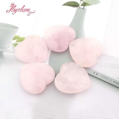 Natural AA Rose Quartz Heart Shape Dome Undrilled Natural Natural Stone Beads For DIY Pandandt Earring Ring Jewelry Making 1pcs
