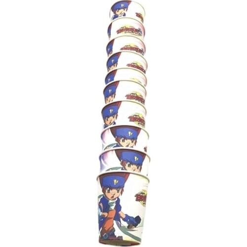 New Cartoon Beyblade Theme Birthday Party Christmas Decorations Cartoon Tableware Paper Cups Baby Shower Kids Party Supplies