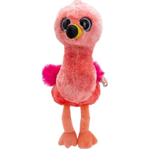 New 6" 15cm Ty Big Eyes Stuffed Peas Plush Animal Soft Gilda Flamingo Pink Doll Collection Boys Girls Christmas Birthday Gifts