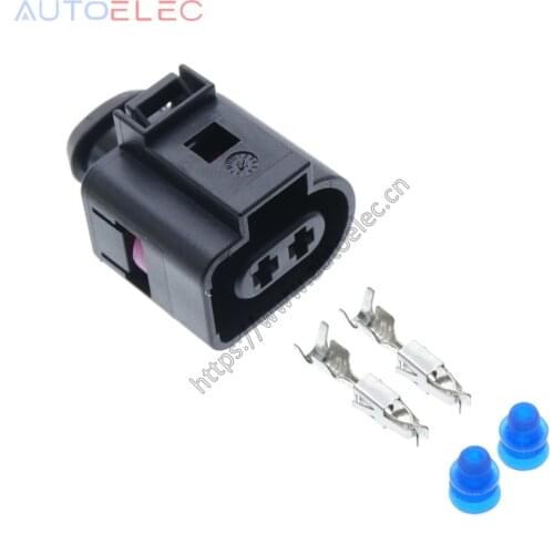 10Kits/lot 2Pin Sealed Female JPT PLUG automotive wire connector 1J0973722 1J0 973 722 for AUDI VW Skoda Passat VAG Group