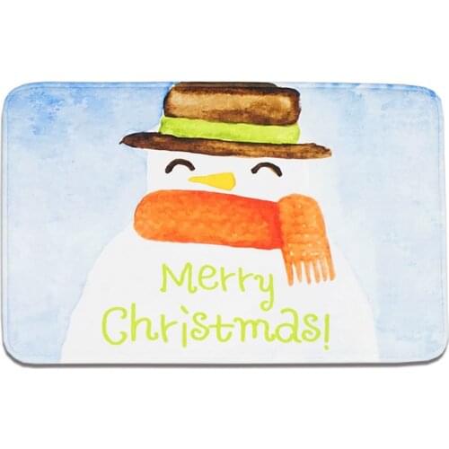 Zeegle Christmas Doormat Entrance Mat Welcome Rug Office Table Chair Mat Bedside Floor Rug Polyester Soft Living Room Foot Rug