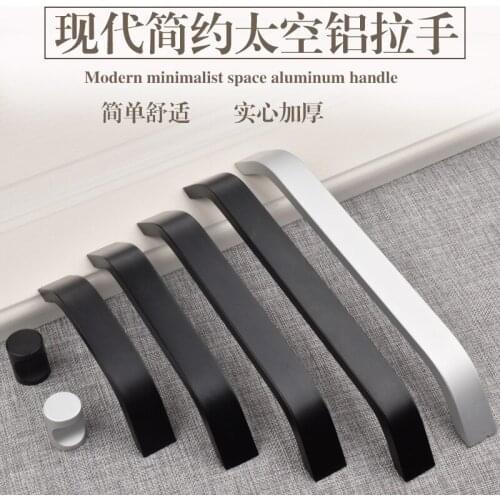 Kitchen Cabinet Knobs and Handles Black Furniture Handle for Cabinet Drawer Pulls Hardware 96mm/128mm/160mm/192mm