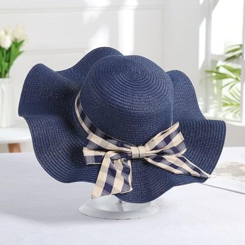 Womens Wide Brim Straw Hat Sun Hat Womens Lightweight Foldable/Packable Beach Cap Summer Hats Sun Protection