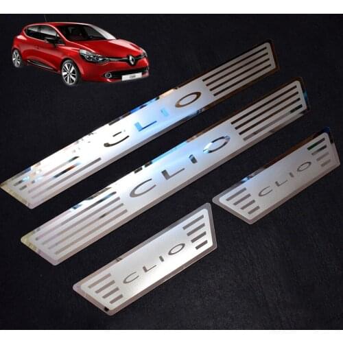 Car Styling for Renault ARKANA Renault CLIO IV CLIO 4 2018 2017 2019 Stainless Steel Scuff Plate Door Sill Cover Trim CLIO