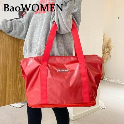 BaoWomen New 2021 Nylon Foldable Travel Bags Unisex Large Capacity Bag Luggage Women WaterProof Handbags Woman Travel Bags