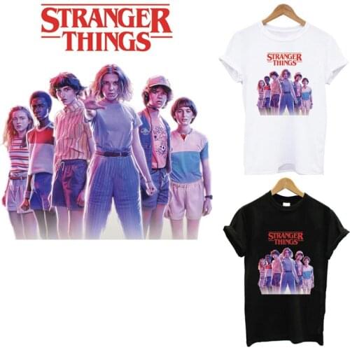 Stranger Things Season 3 Patch Iron On Heat Transfers For Clothing Girl T-shirt Hoodies Thermal Sticker On Clothes Appliqued