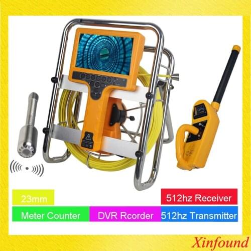 7" Monitor 20/30/50M Pipe Inspection Video Camera,512Hz Locator IP68 HD 1000TVL Drain Sewer Pipeline Industrial Endoscope System