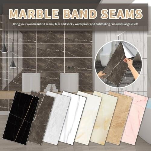 Waterproof Marble Self Adhesive Wallpaper Vinyl Oil-proof Wall Stickers Kitchen Bathroom Room Decoration Tile Sticky Paper Decal