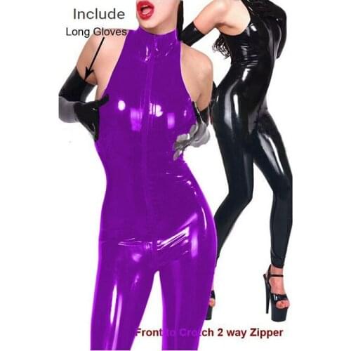 Halloween Outfits for Women Sleeveless Women Jumpsuits Sexy Cosplay Costume With Gloves Zipper Women Bodycon Plus Size Cosplay