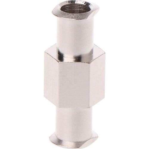 1pcs Luer Lock Adapter Coupler Nickel Plated Brass Female to Female Fittings Connector with 4mm Aperture U1JB