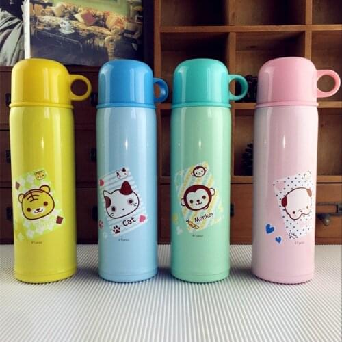 1PC Cute Thermos Stainless Steel Vacuum Flasks Cute Thermo Mug Coffee Cup School Travel Thermocup Insulated water bottle NY 010