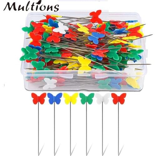 100pcs/box Butterfly Head Sewing Pins Quilting Pins For Sewing DIY Projects Dressmaker Jewelry Decoration Accessories