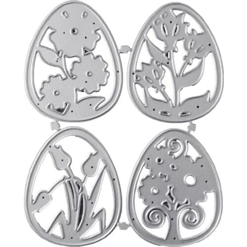 2021 Easter Eggs Metal Cutting Dies Stencil Scrapbooking DIY Album Stamp Paper Decor Card Embossing Decoration