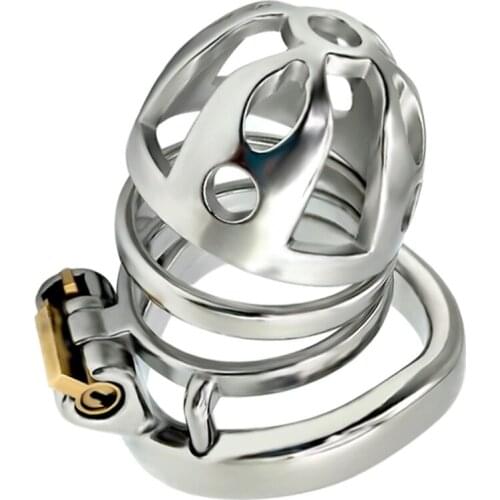 2021 Stainless Steel Cock Cage Male Chastity Lock With Key Penis Set Song Adult Sex Toys SM Game Big Dick Male Toy Lock Ring