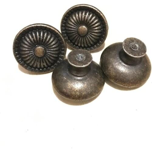 4Pcs Furniture Knobs Solid Mental Kitchen Door Handles Cupboard Wardrobe Drawer Pull Handle Vintage Cabinet Knobs and Handles