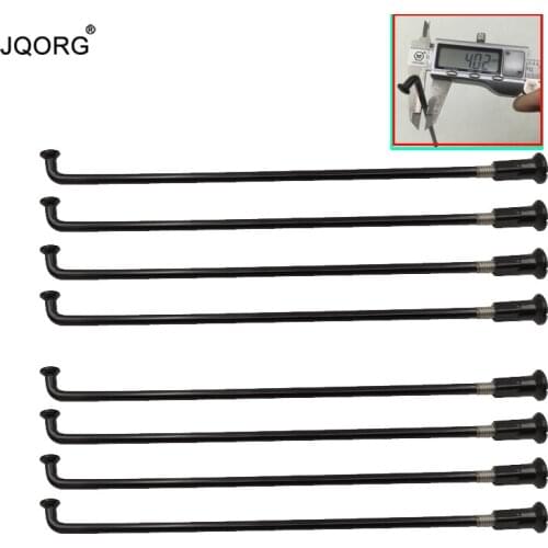 40 Pieces A Lot 45# Steel Material J-bend Cylinder Body Equal Diameter Black Color Motorcycle Spokes With Black Steel Nipples