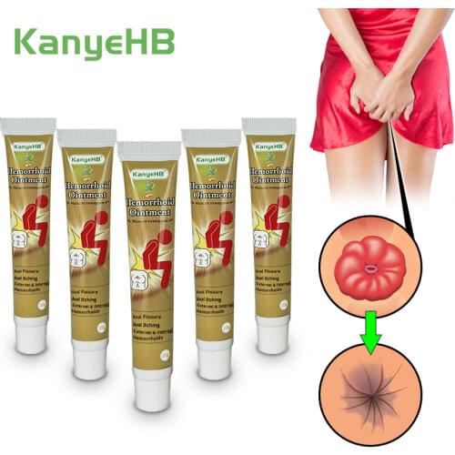 5pcs New Arrivals Hemorrhoid Treatment Cream Traditional Chinese Medicine Hemorrhoids Ointment Internal External Piles CreamA649