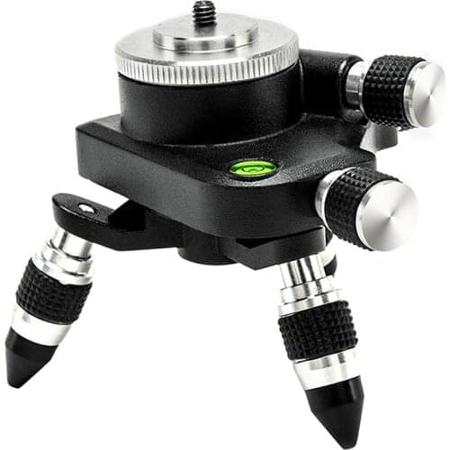 360-Degree Rotating Base Laser Level Adapter 1/4 In Threaded Mount And Horizontal Bubble Micro-adjust Fine Turning Pivoting Base
