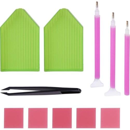 Diamond Embroidery Diamond Mosaic Tweezers / Pen / Glue / Plastic tray Set DIY Diamond Painting Cross Stitch Sewing Accessories