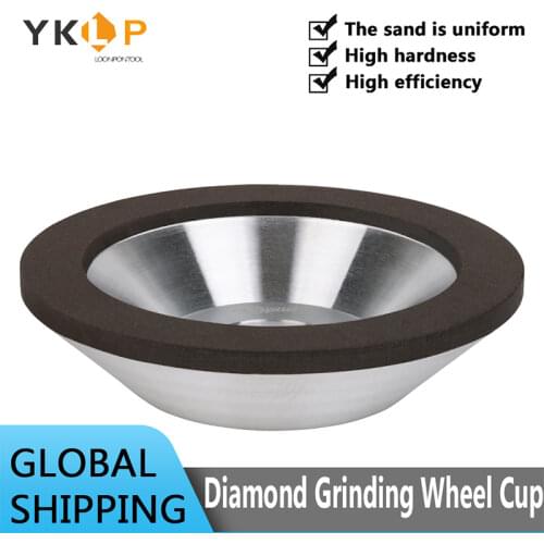 75mm/100mm/125mm/150mm Resin Diamond Grinding Wheel Cup for Carbide Metal Angle Grinder Tool Inner Bore 20mm-32mm
