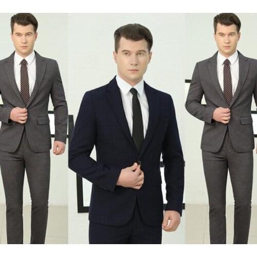 Blazer men groom suit set with pants mens wedding suits singer star style dance stage clothing leisure england formal dress