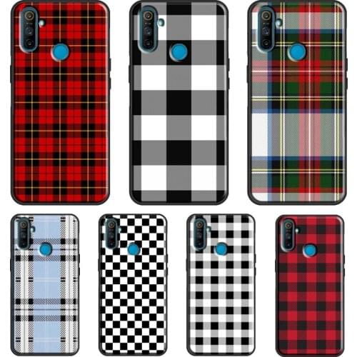 Plaid Pattern Stripes For OPPO Realme C3 C11 C15 C21 GT Neo 6 7 8 Pro Cover For OnePlus 8T 9R Nord 8 9 Pro Case