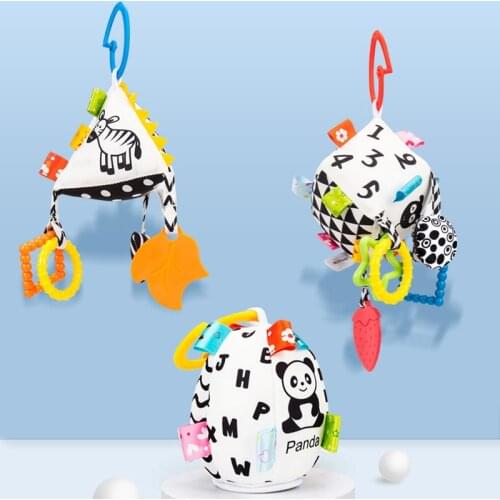 Baby Cloth Bedbell Stroller Hanging Bedside Comfort Windbell Multifunctional Toy Tooth Bite 0-24months