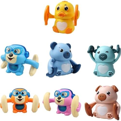 Baby Toys Cute Electric Rolling Animals Voice Control Induction Lamp Music Early Education Guide Crawling Children Gifts