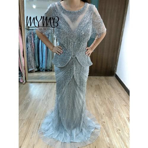 Dubai Fashion Haute Couture Wedding Party Dress For 2021 MYMB Designer Mother Of Bride Evening Gown Long MY21126
