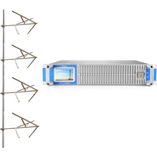 FMUSER FSN 350W 350 Watts FM Broadcasting Transmitter + 4Bay Circular Polarization Antenna + 20 Meters Cable For Radio Station