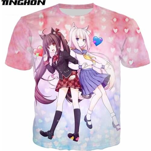 Game Nekopara Hoodies 3D Print Women Men Jogging Sweatshirt Anime Girls Chocolat Vanilla Casual Streetwear Couple Wear Tops 02