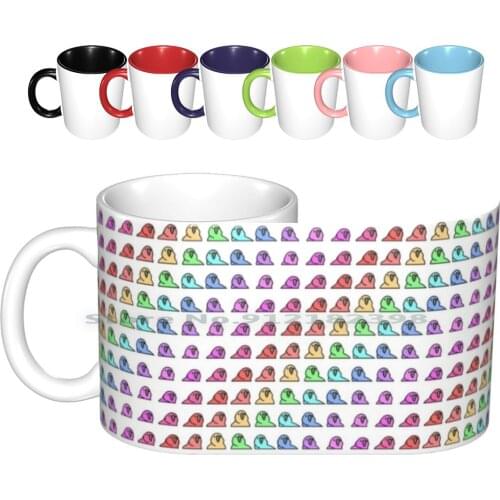 Partyparrot-Conga Party Ceramic Mugs Coffee Cups Milk Tea Mug Party Parrot Parrot Partyparrot Kakapo Tattoo Old School Tattoo